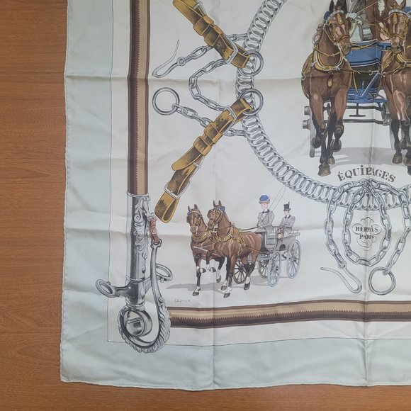 Hermes Scarf Multi Color Silk Satin Multi Color Silk Satin - Picture 12 of 15